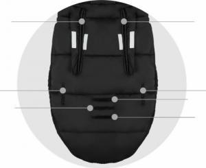 Ricokids Śpiworek do wózka, sanek Elmi Ricokids - czarny 10