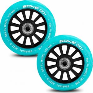Soke Kółka do hulajnogi 100 mm turkusowe 2 szt. 6