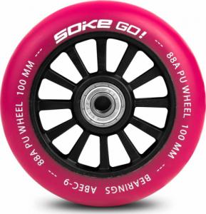 Soke Kółka do hulajnogi 100 mm rubinowe 2 szt. 2