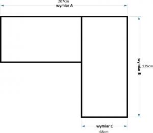 Biurko Marco Game Corner Czarne 207 cmx68 cm 2