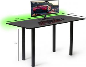 Biurko Marco Game One Full LED Czarne 140 cmx70 cm 3