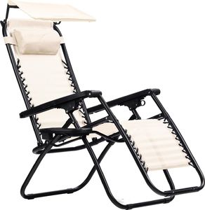 Multistore Leżak fotel ogrodowy składany daszek zero gravity 1