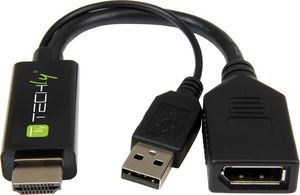 Adapter AV Techly DisplayPort - HDMI czarny (ICOC HDMI-DP12A60) 1
