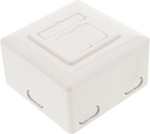 InLine Gniazdo Cat.6 ścienne, 2x RJ45, biały (75602K) 2