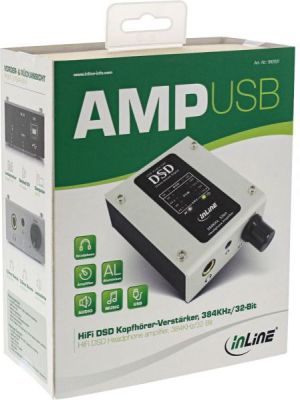 Wzmacniacz słuchawkowy InLine Tranzystorowy AmpUSB 99202I 2
