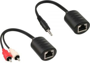 System przekazu sygnału AV InLine audio przez sieć LAN Ethernet - RJ45, komplet (89003) 1