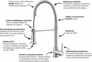 Bateria kuchenna YokaHome Adera stojąca chrom (BZ.ADERA) 9