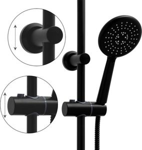 Zestaw prysznicowy YokaHome Bateria prysznicowa termostatyczna natryskowa czarna deszczownica 20 cm - Yoka 4