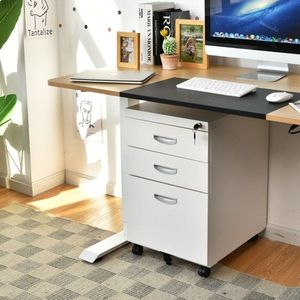 Costway Szafka kontenerek pod biurko na akta i dokumenty zamykana 2