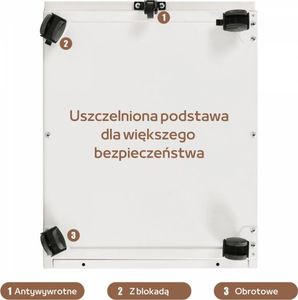 Costway Szafka kontenerek pod biurko na akta i dokumenty zamykana 5