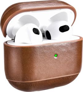 iCarer Etui ochronne Leather Vintage do AirPods 3 brązowe 1