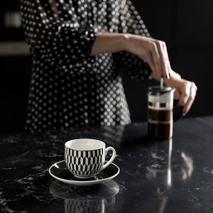 Florina Filiżanka porcelanowa Florina Black Avenue Chanella 240 ml czarno-biała 2