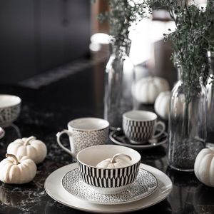 Florina Filiżanka porcelanowa Florina Black Avenue Chanella 240 ml czarno-biała 4