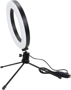 Lampa pierścieniowa Aptel  LED USB + Tripod barwa światła biała ZD67B 4