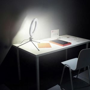 Lampa pierścieniowa Aptel  LED USB + Tripod barwa światła biała ZD67B 9