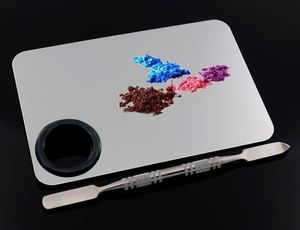 Aptel AG167F PALETA DO MIESZANIA KOSMETYKÓW + PODSTAWKA NA LAKIERY stal nierdzewna 4