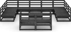 vidaXL 12-cz. zestaw mebli wypoczynkowych do ogrodu, drewno sosnowe 2