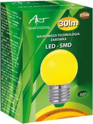 Art Żarówka bańka 0.5W Żółta (4004025) 3