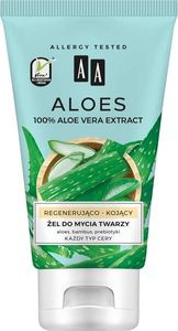 AA Aloes 100% Aloe Vera Extract żel do mycia twarzy regenerująco - kojący 150ml 1