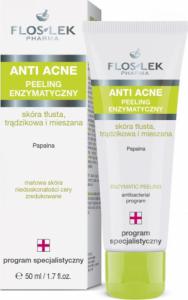 FLOSLEK Floslek Anti Acne peeling enzymatyczny skóra tłusta trądzikowa i mieszana 50ml 1