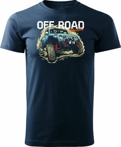 Topslang Koszulka rajdowa z jeepem jeep offroad off road off-road 4x4 męska granatowa REGULAR XXL 1