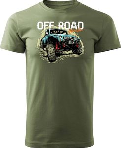 Topslang Koszulka rajdowa z jeepem jeep offroad off road off-road 4x4 męska khaki REGULAR S 1