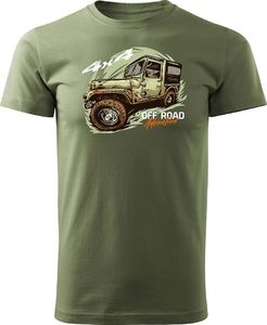 Topslang Koszulka rajdowa z jeepem jeep offroad off road off-road 4x4 męska khaki REGULAR XXL 1