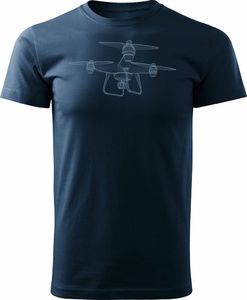 Topslang Koszulka z dronem dron drone quadrocopter męska granatowa REGULAR S 1