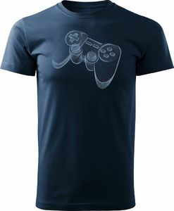 Topslang Koszulka z padem dla gracza gamer gamerska pad ps4 męska granatowa REGULAR M 1