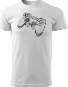 Topslang Koszulka z padem dla gracza gamer gamerska pad ps4 męska biała REGULAR L 1