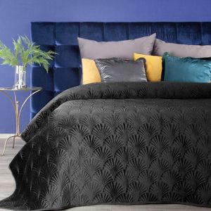 Eurofirany Narzuta na łóżko czarna 170X210 170 x 210 cm 1