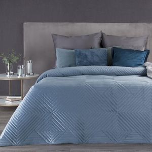 Eurofirany Narzuta na łóżko niebieska 220X240 220 x 240 cm 1