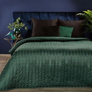 Eurofirany Narzuta na łóżko ciemno zielony 170X210 170 x 210 cm 1