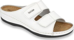 Inblu Inblu - Obuwie buty damskie klapki skórzane białe 40 1