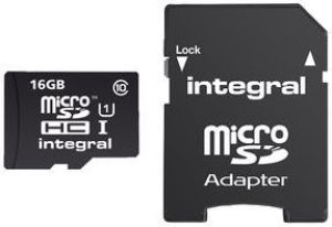 Karta Integral UltimaPro MicroSDHC 16 GB Class 10 UHS-I/U1  (INMSDH16G10-90U1) 1