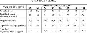 PINOKIO Spodnie pumpy Happy Llama Pinokio czerwone 86 1