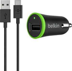 Ładowarka Belkin Car Charger 2.1A + kabel USB-C (F7U002BT06-BLK) 1