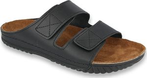Inblu Inblu - Obuwie buty męskie klapki skórzane czarne 42 1