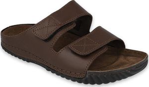 Inblu Inblu - Obuwie buty męskie klapki skórzane brązowe 42 1