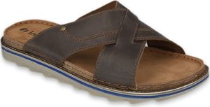 Inblu Inblu - Obuwie buty męskie klapki skórzane brązowe 46 1