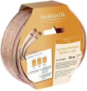 Przewód Inakustik Głośnikowy, 10, Przezroczysty (003022010) 2