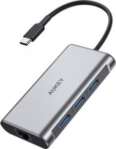 Stacja/replikator Aukey USB-C 8w1 (CB-C91) 1