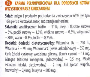 Dolina Noteci DOLINA NOTECI Piper z kurcz. karma dla kota 400g 2