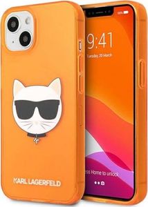 Karl Lagerfeld Etui Karl Lagerfeld KLHCP13SCHTRO Apple iPhone 13 mini pomarańczowy/orange hardcase Glitter Choupette Fluo 1
