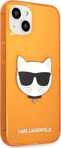 Karl Lagerfeld Etui Karl Lagerfeld KLHCP13SCHTRO Apple iPhone 13 mini pomarańczowy/orange hardcase Glitter Choupette Fluo 4