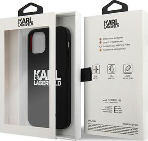 Karl Lagerfeld Etui Karl Lagerfeld KLHCP13SSLKLRBK Apple iPhone 13 mini Silicone Stack Logo czarny/black 8