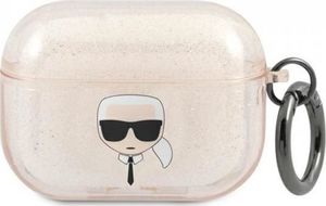 Karl Lagerfeld Etui ochronne Head Glitter do Airpods Pro złote 1