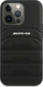 Mercedes Etui Mercedes AMG AMHCP13LGSEBK Apple iPhone 13 Pro czarny/black hardcase Leather Debossed Lines 3