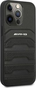 Mercedes Etui Mercedes AMG AMHCP13LGSEBK Apple iPhone 13 Pro czarny/black hardcase Leather Debossed Lines 4