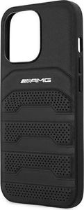 Mercedes Etui Mercedes AMG AMHCP13LGSEBK Apple iPhone 13 Pro czarny/black hardcase Leather Debossed Lines 6